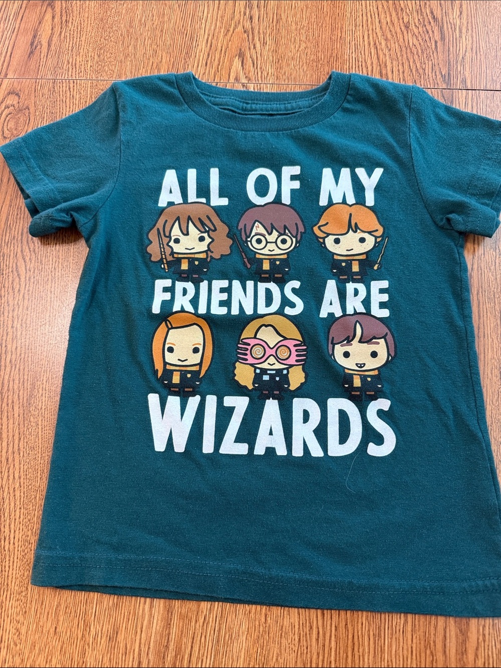 Harry Potter 2T Teal Graphic Tee "All Of My Friends Are Wizards"